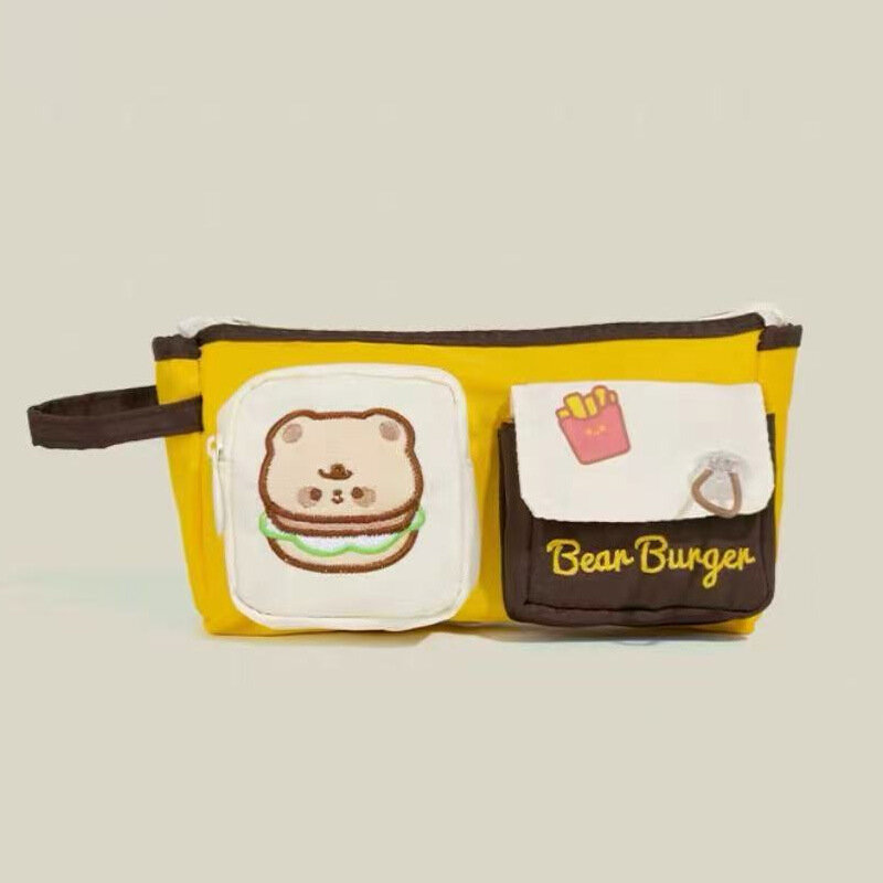 Большой вместимости пенал с милым медвежонком для студентов, стильный органайзер для канцелярии в стиле , вместительный