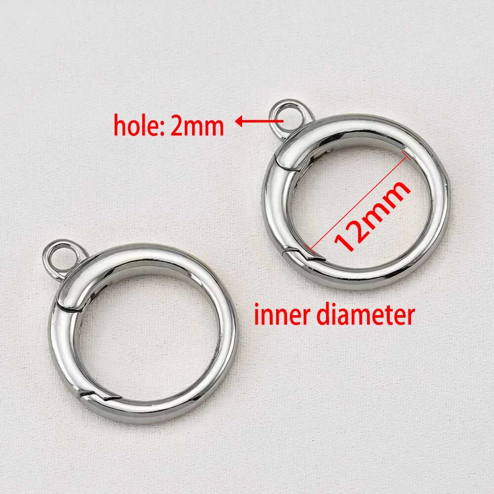 MOONMADE Круглые Пружинные Застежки-Карабины из Металла 18K Золотого цвета 2 pieces, 08
