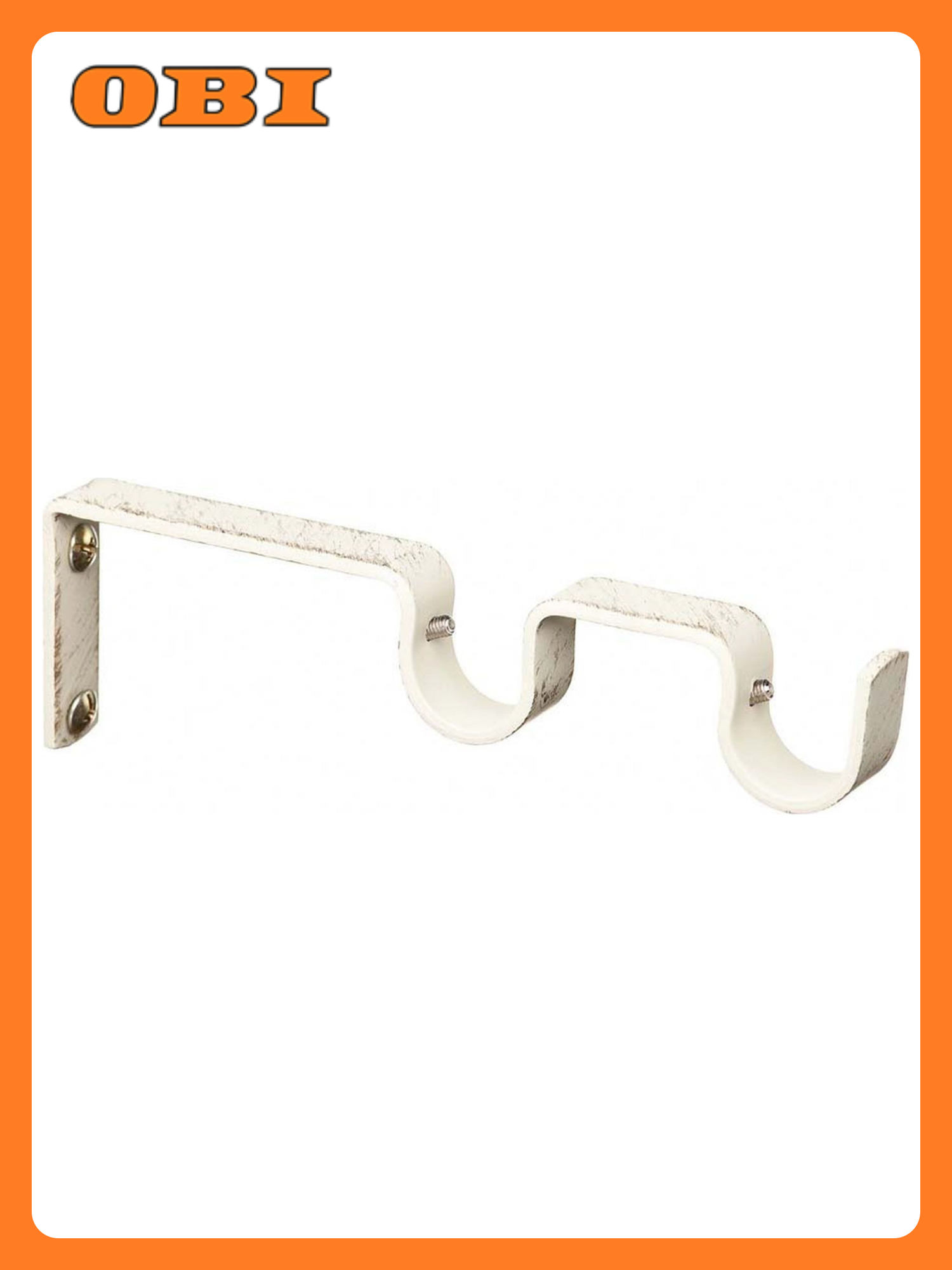 Держатель для карниза двухрядный HomeAccess алюминиевый белый 16 см D20 мм 1 шт