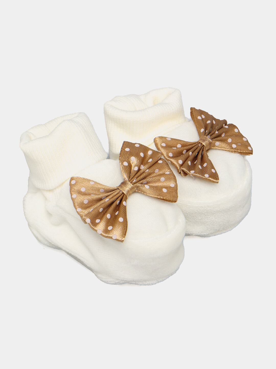 Комплект одежды Elbebek 0-9месяц, размер 0-3, белый/коричневый — фото 1