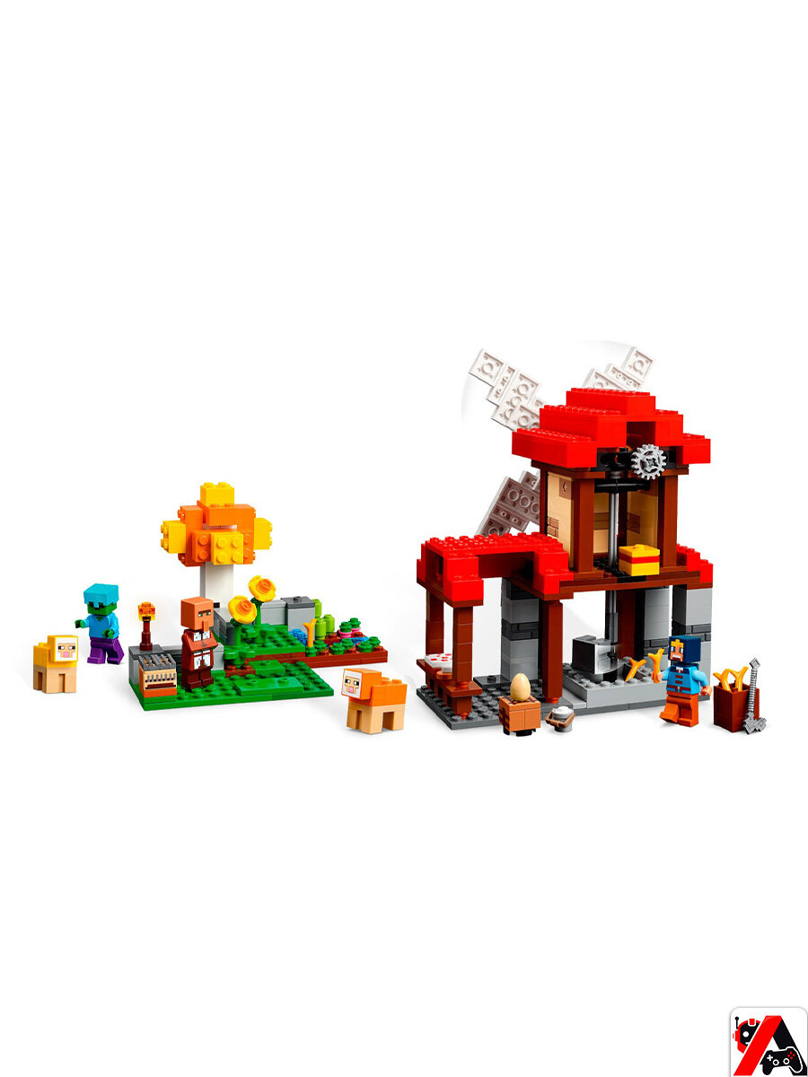 Конструктор Майнкрафт Ферма с ветряной мельницей — фото 1