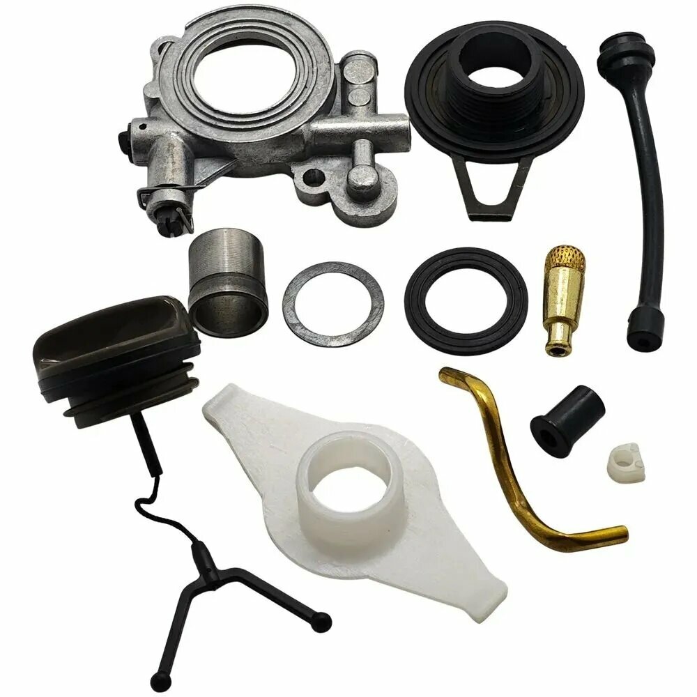 Полный ремонтный комплект масляного насоса для Husqvarna 372XP 365 372 371 362, крышка бензопилы, червячная шестерня, резиновая уплотнительная часть