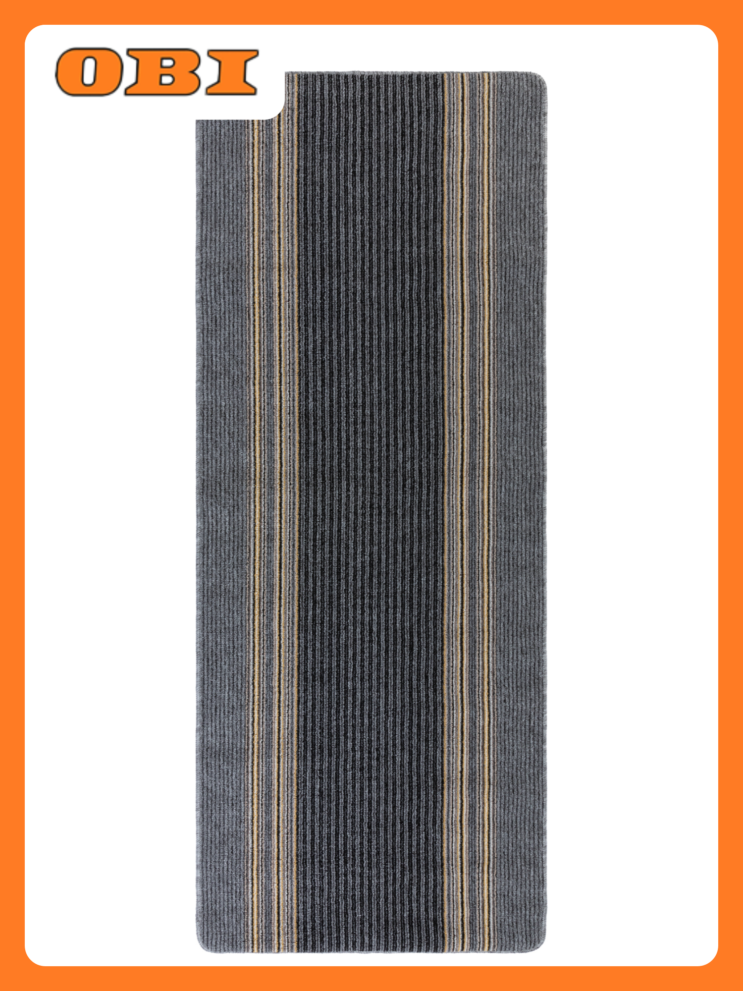 Ковер SAVONA 0.67x1.8 м полипропилен резиновая основа серый