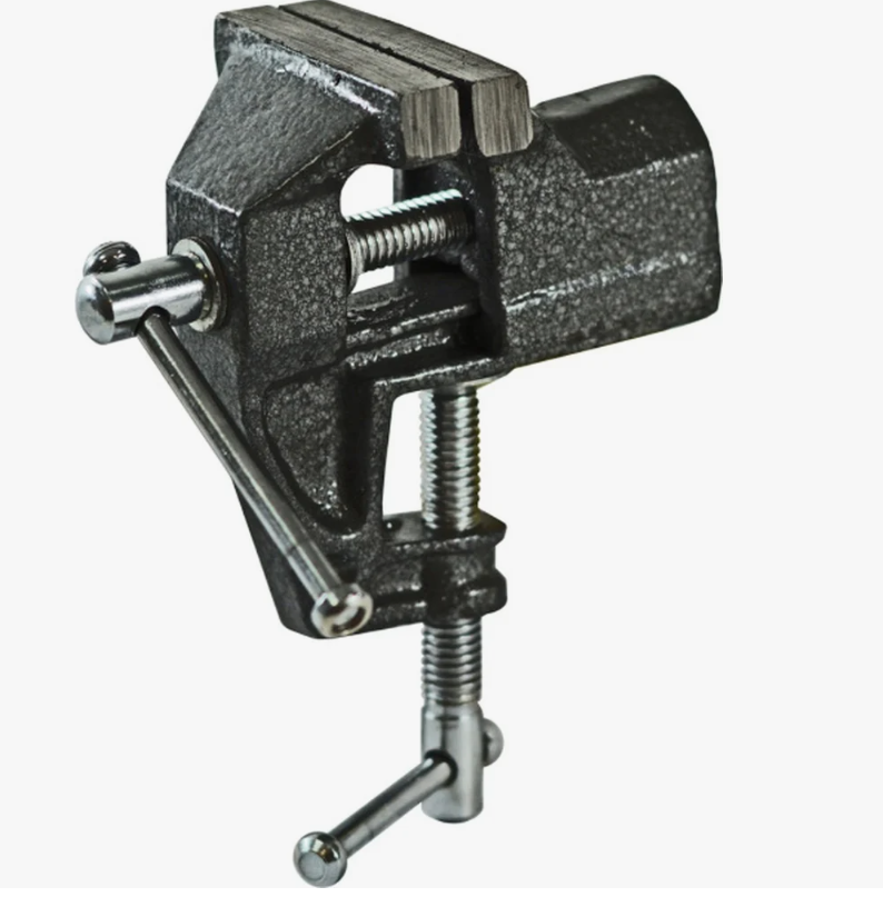 Тиски зажим металические чугунные 25*14*13см зажимные губки 60мм