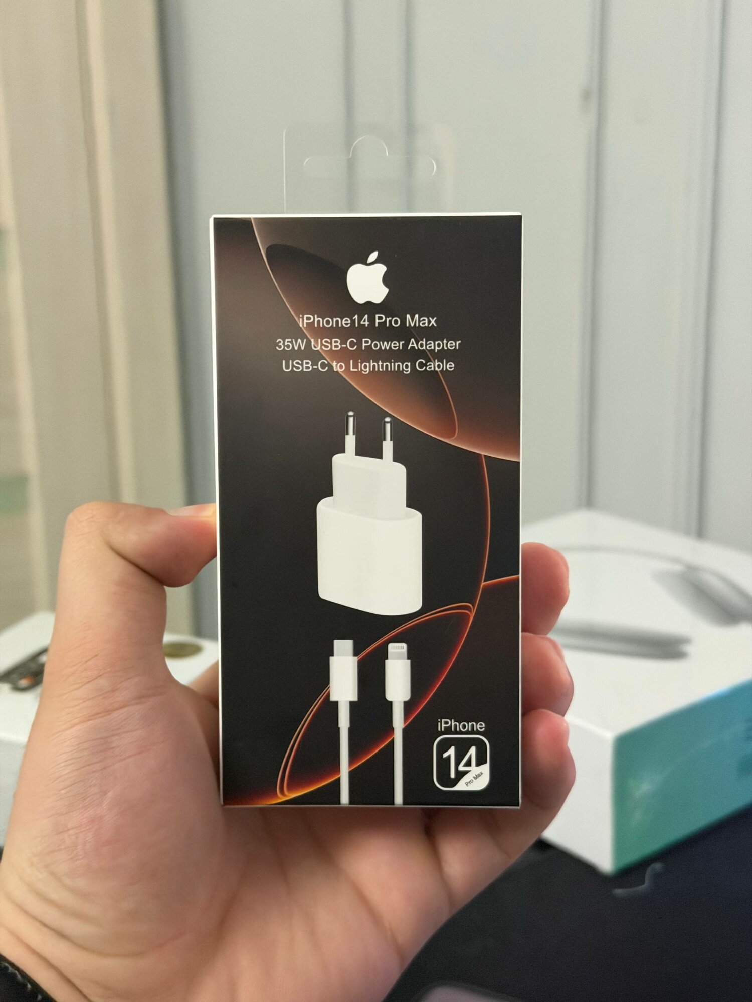 Зарядное устройство Apple, для iPhone to 14, кабель Type-C, Lightning, 35W, Зарядник для iPhone — фото 1