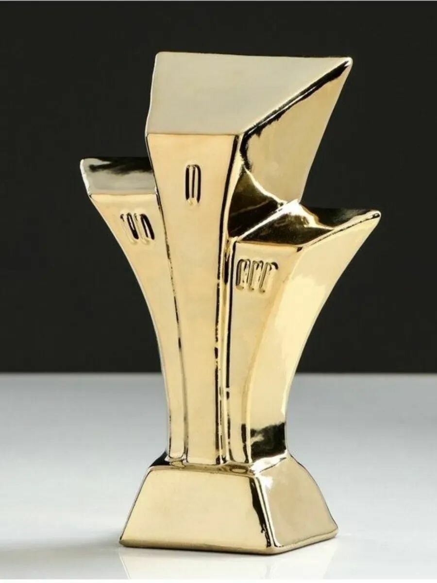 Статуэтка "Пьедестал", высота 18см, полистоун, цвет золотистый — фото 1