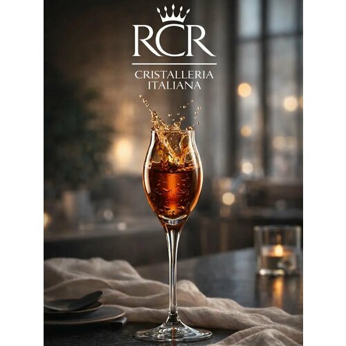 фото Бокалы, рюмки подарочный набор rcr luxion "invino" 2 шт, 100 мл, для ликера, граппы, настойки, водки. хрустальное стекло. италия
