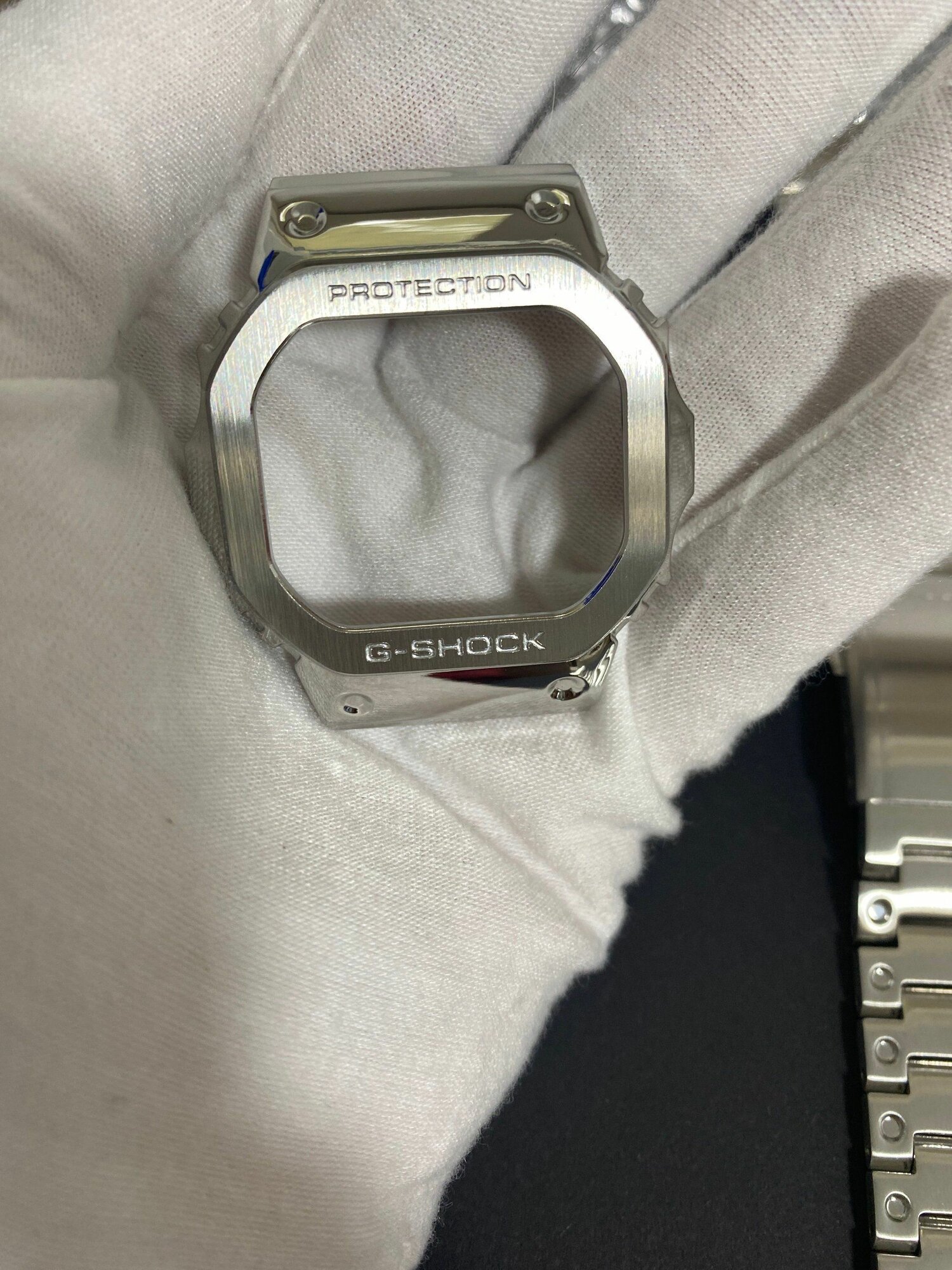 Casio GW-M5610/G-5600E/GLX-5600/GLS-5600 аксессуары, серебряный корпус из нержавеющей стали с ремешком