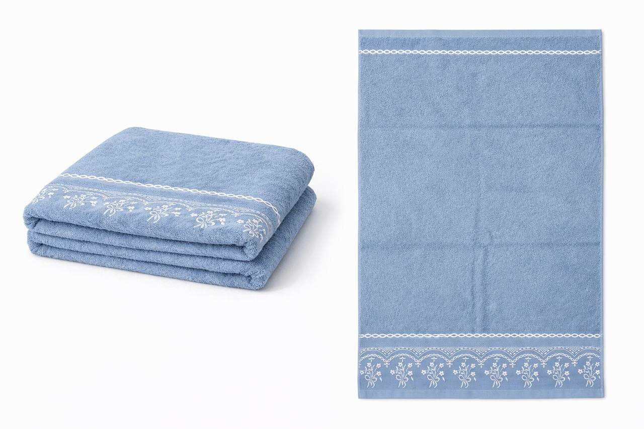 Банное нежное полотенце махровое с жаккардовым узором 70×140 см