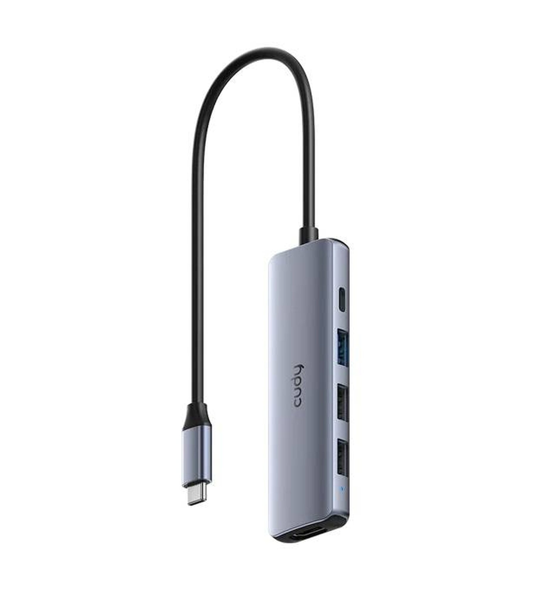 Концентратор Cudy UH405, 5 в 1, USB-A 3.0x3 / USB-C / HDMI 4K