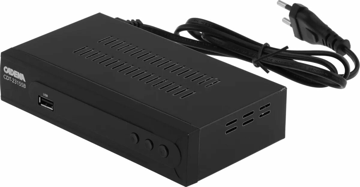 Приставка для цифрового ТВ Cadena CDT-2315SB черный, DVB-T2, DVB-T, HDMI, USB 2.0