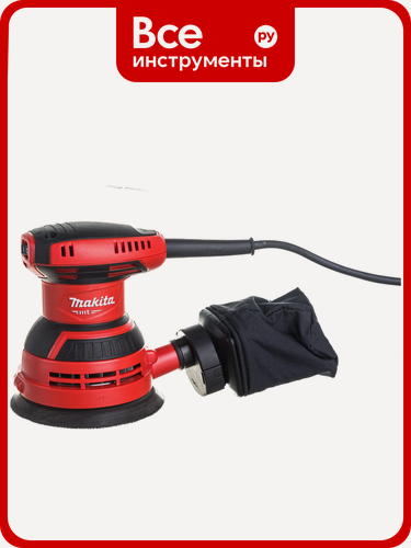 Изображение товара Эксцентриковая шлифмашина Makita M9204, 125 мм, 240 Вт, 12000 об/мин, пылесос, полупрофессиональная, компактная и легкая