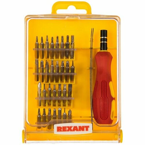 фото Набор ручного инструмента rexant отверток для точечных работ 32 пр (12-4701)