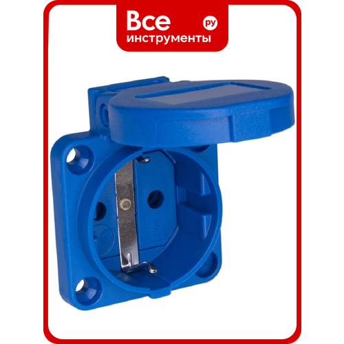 фото Встраиваемая розетка pce самозажимные контакты 16a 220v 2p+e ip54 109-0b