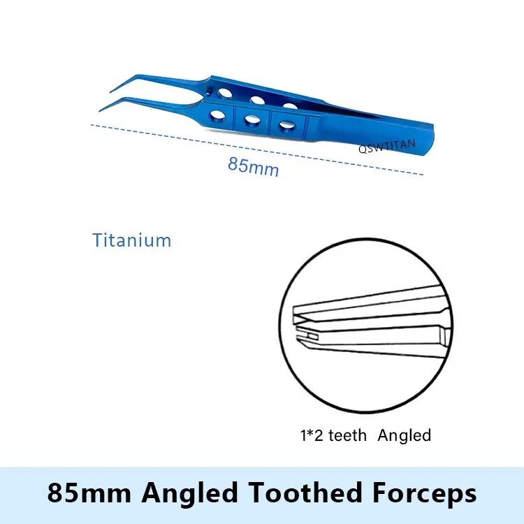 Щипцы офтальмологические 85 мм, титан, Ti-angle teeth