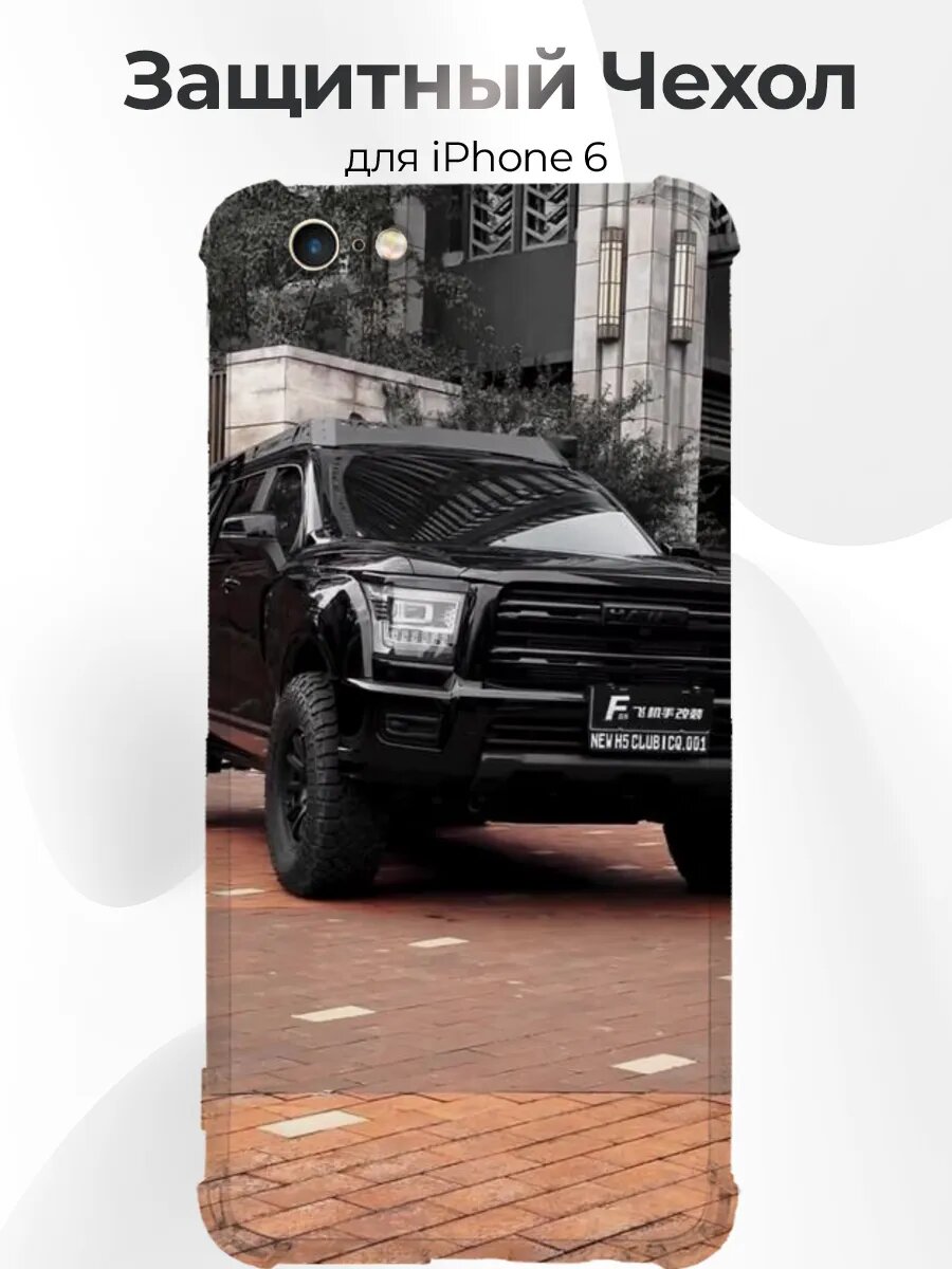 Чехол с принтом iPhone 6/6s Ford F-150 Raptor чёрный
