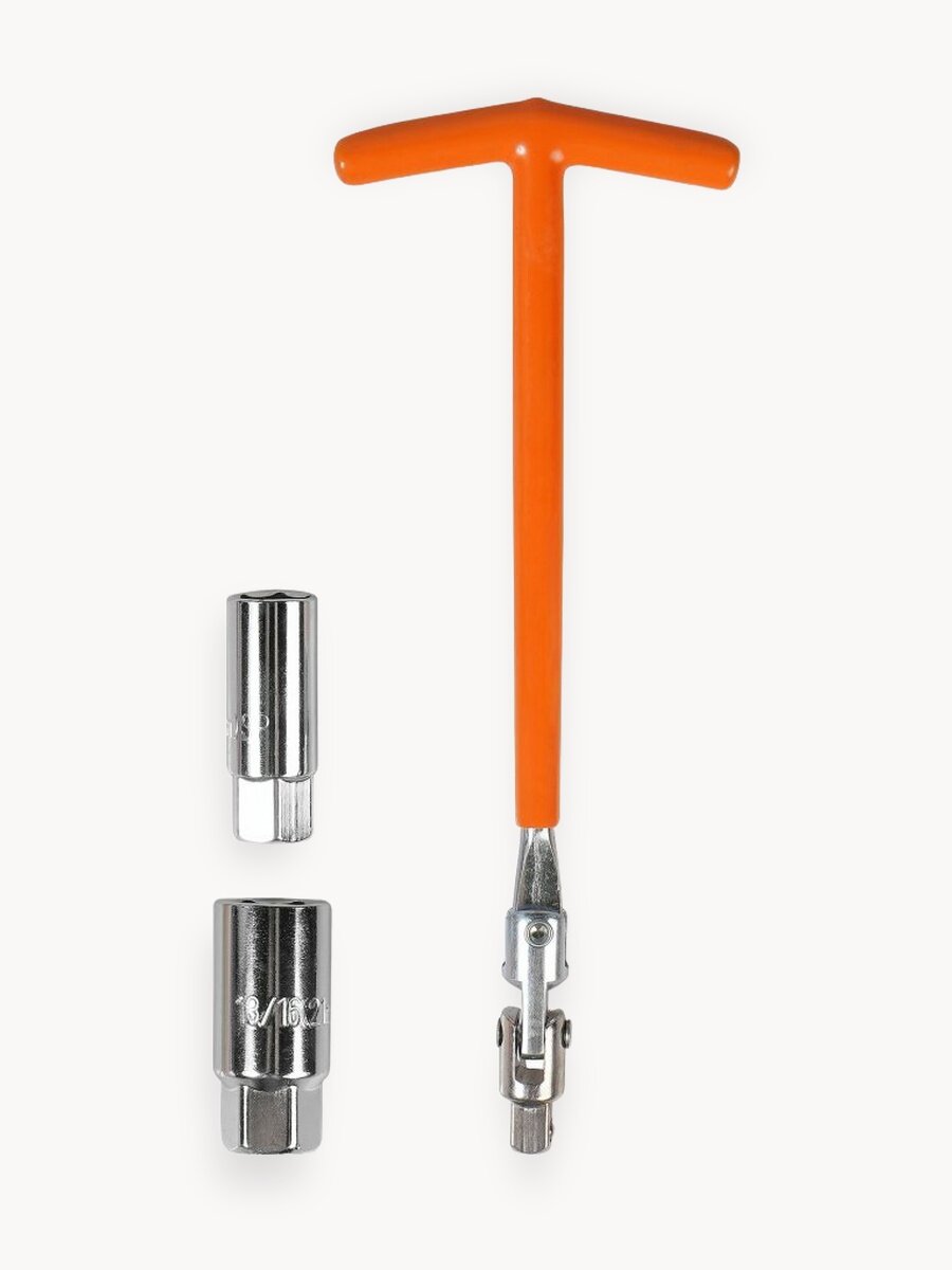 Ключ свечной Т-образный 250 мм с головками 16x21мм с резиновым фиксатором AIRLINE AK-S-01