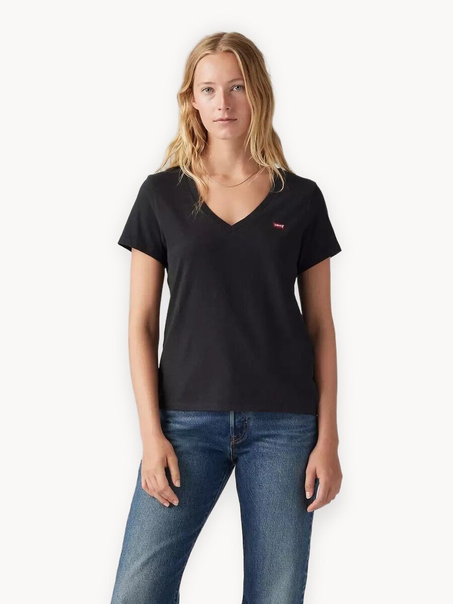 Футболка Levi's Perfect Slub, размер S, черный