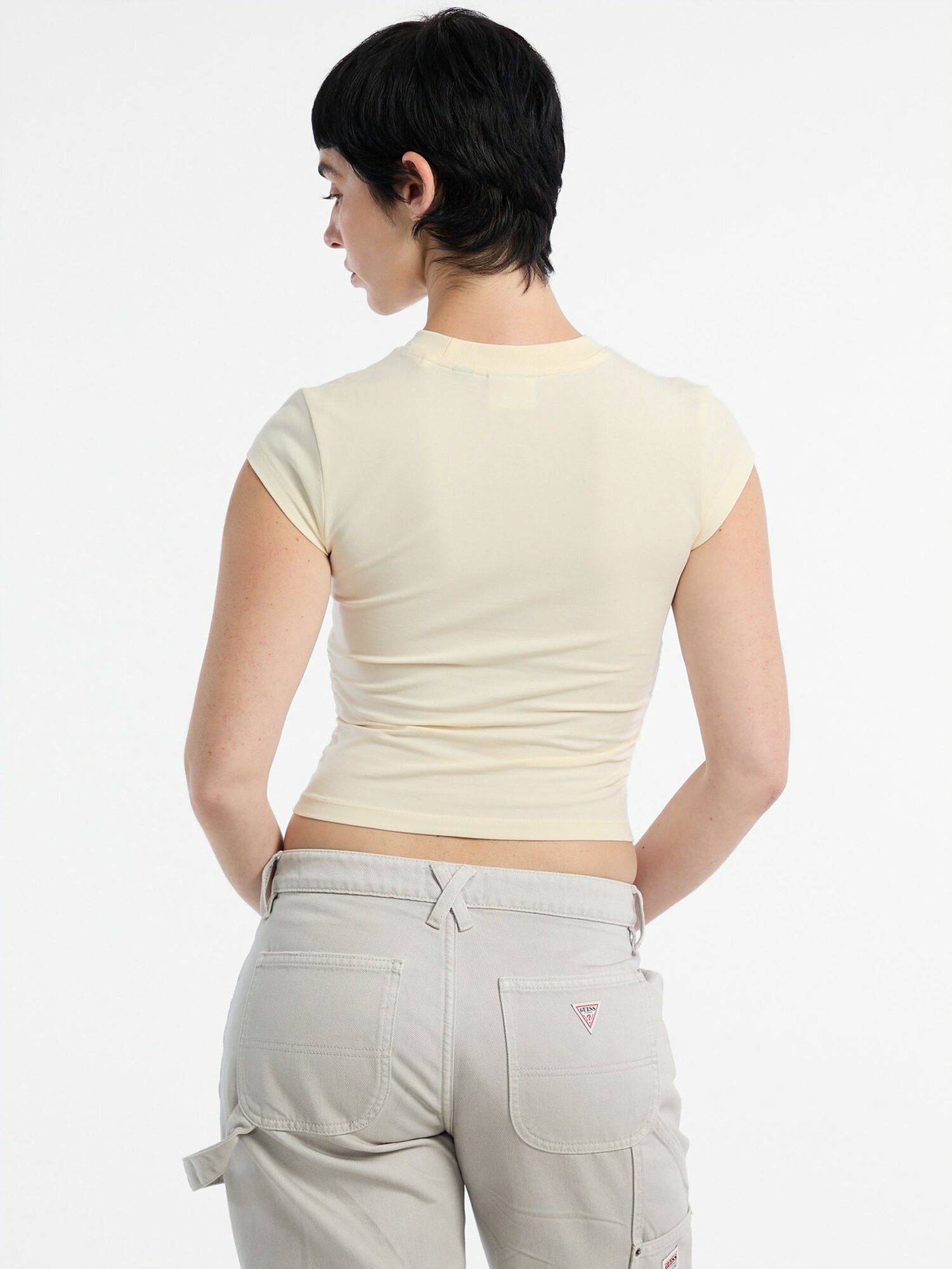 Футболка GUESS, размер M, бежевый — фото 1