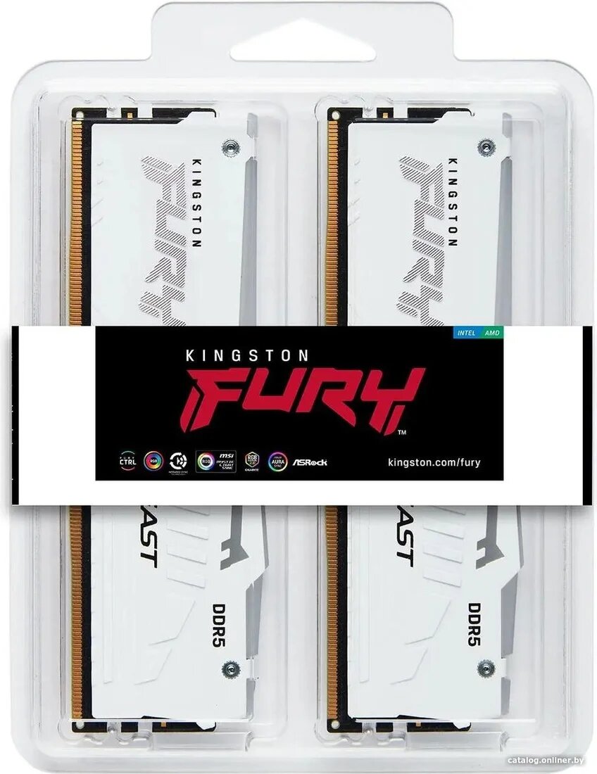 Оперативная память Kingston FURY Beast RGB 2x16ГБ DDR5 6000 МГц KF560C30BWEAK2-32