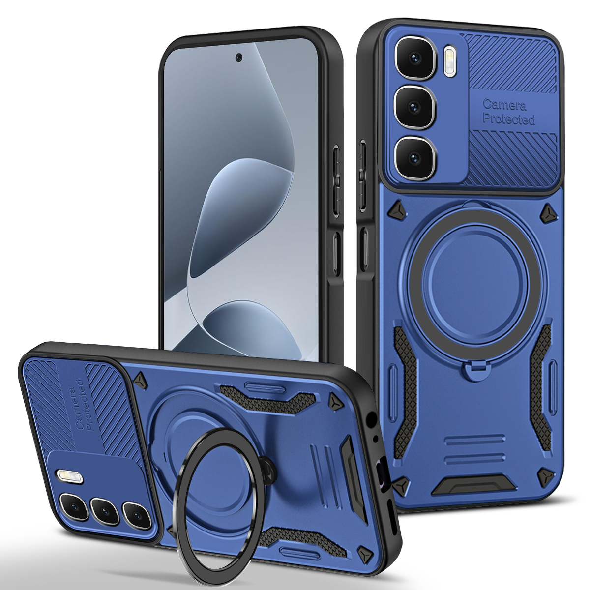 Чехол для Infinix Hot 60i / Infinix Hot 60 ( Инфиникс Хот 60i / Инфиникс Хот 60 ), soft touch, чехол-кардиомонитор, поликарбонат (PC), защита камеры, ударопрочный, встроенная подставка, усиленные углы