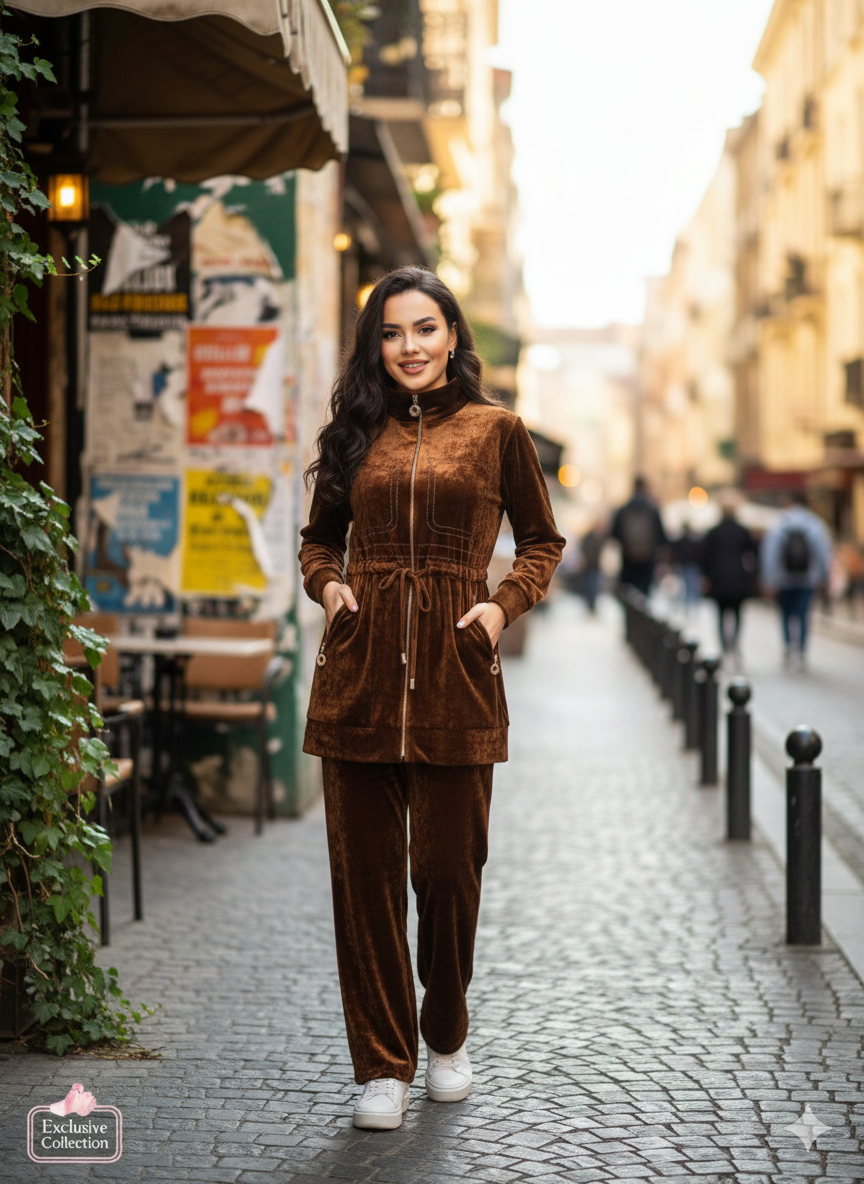 Комплект одежды , размер М, коричневый — фото 1