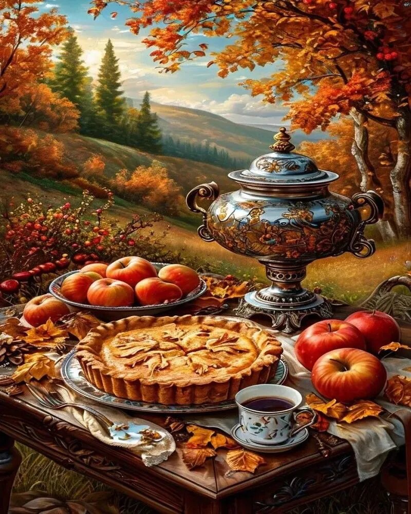 Алмазная Мозаика "Натюрморт С Яблоками" 40X60 См Алмазная Вышивка