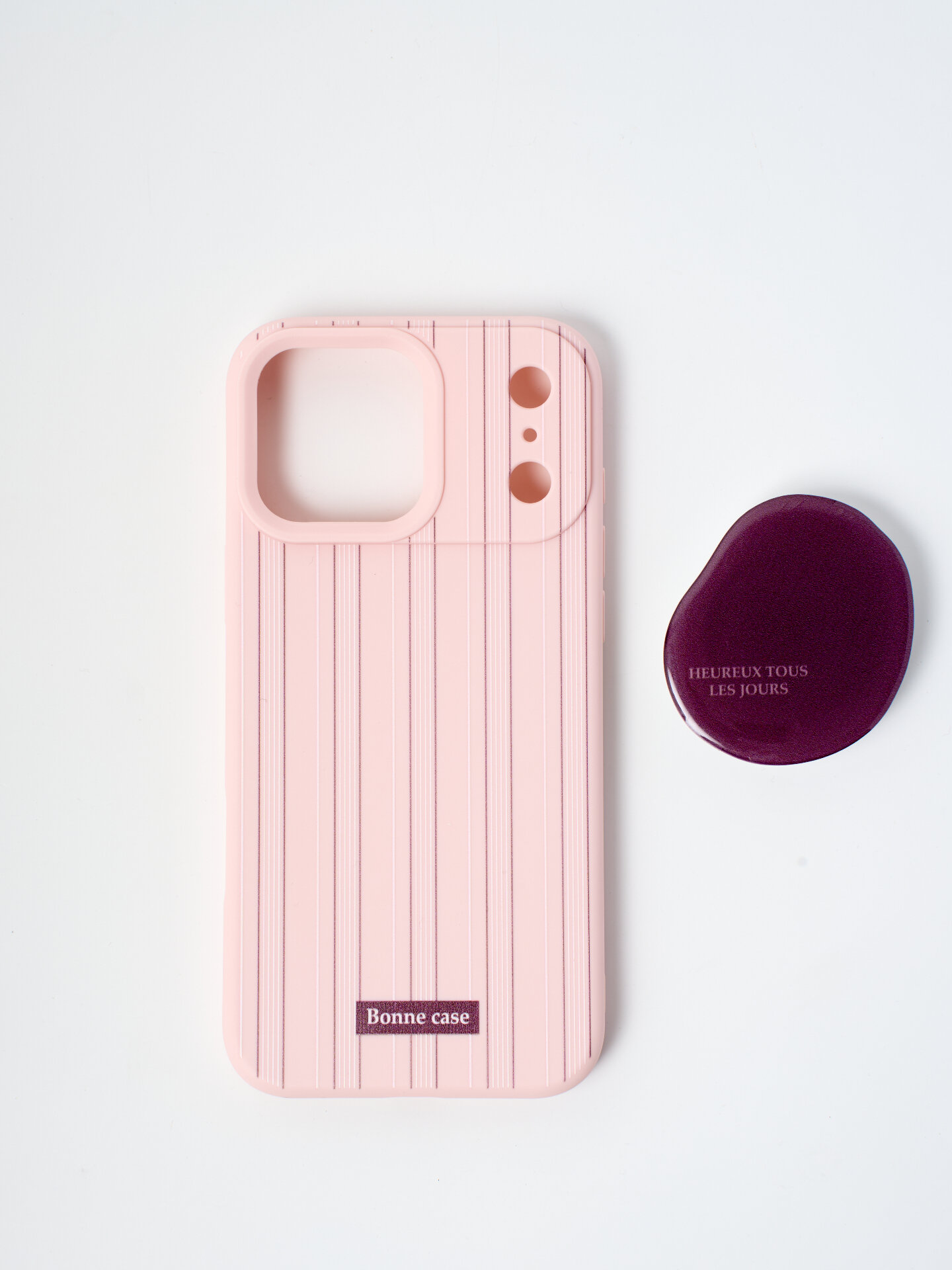 Чехол на Айфон 17 Про (iPhone 17 Pro) со съемной подставкой, розовый — фото 1