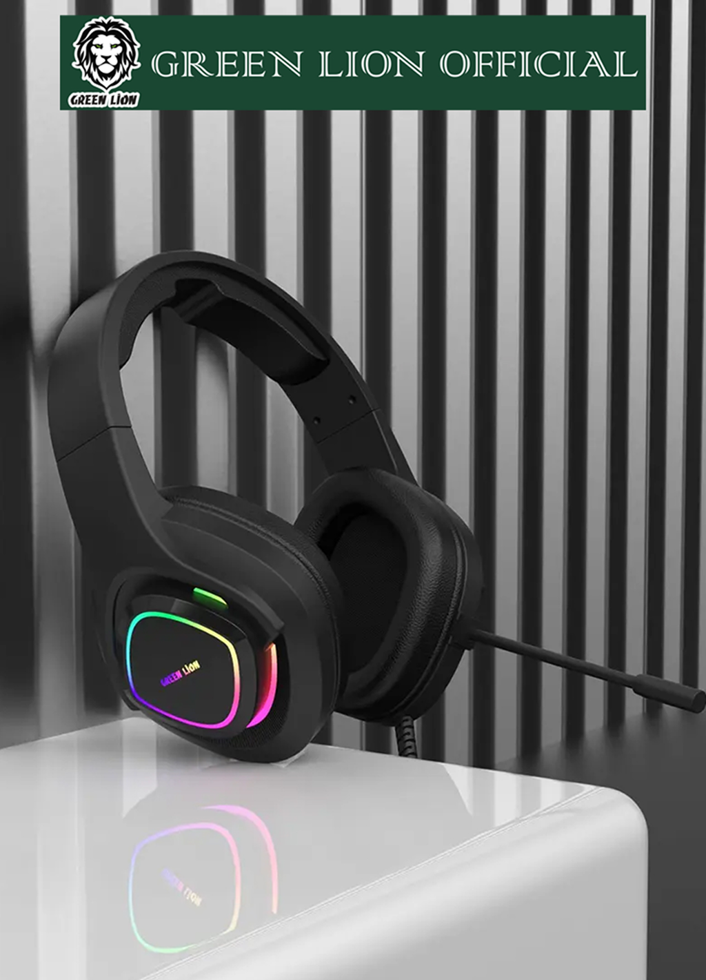 Игровые наушники для компьютера green lion gaming_headphones_GP32X