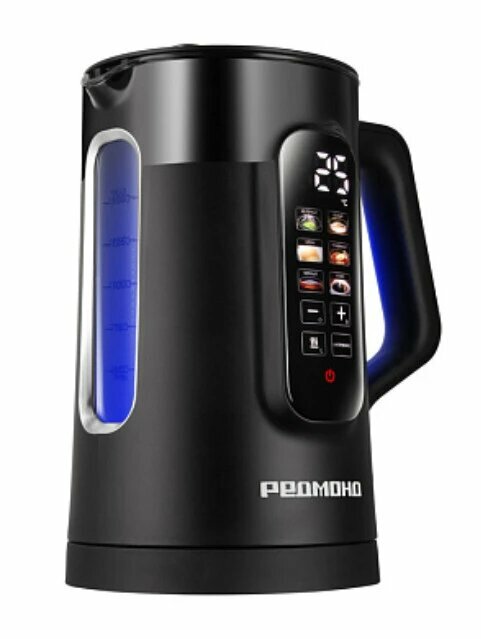 Электрочайник "Редмонд" KG225, черный, стекло, 6 программ заваривания — фото 1