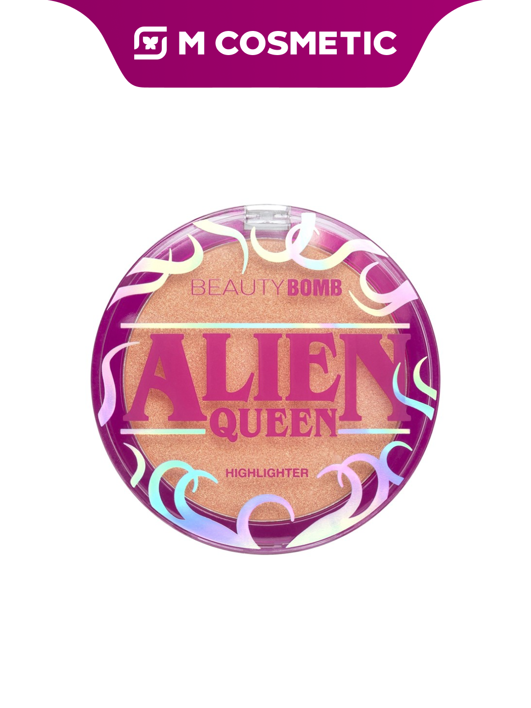 Хайлайтер BEAUTY BOMB Alien Queen, тон 01 золотистый, для всех типов кожи, 6 г