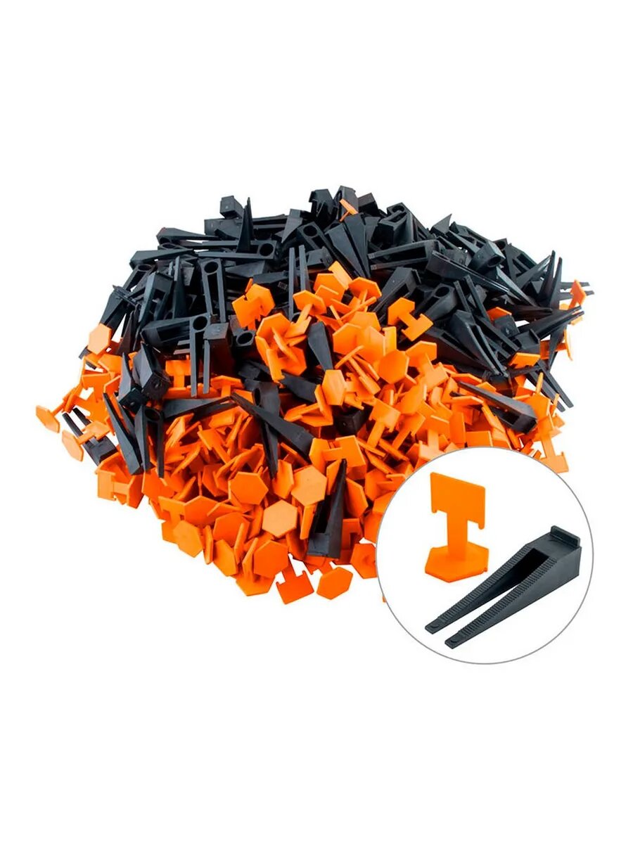 Комплект СВП Biber 55641 зажим (флажок) и клин 1