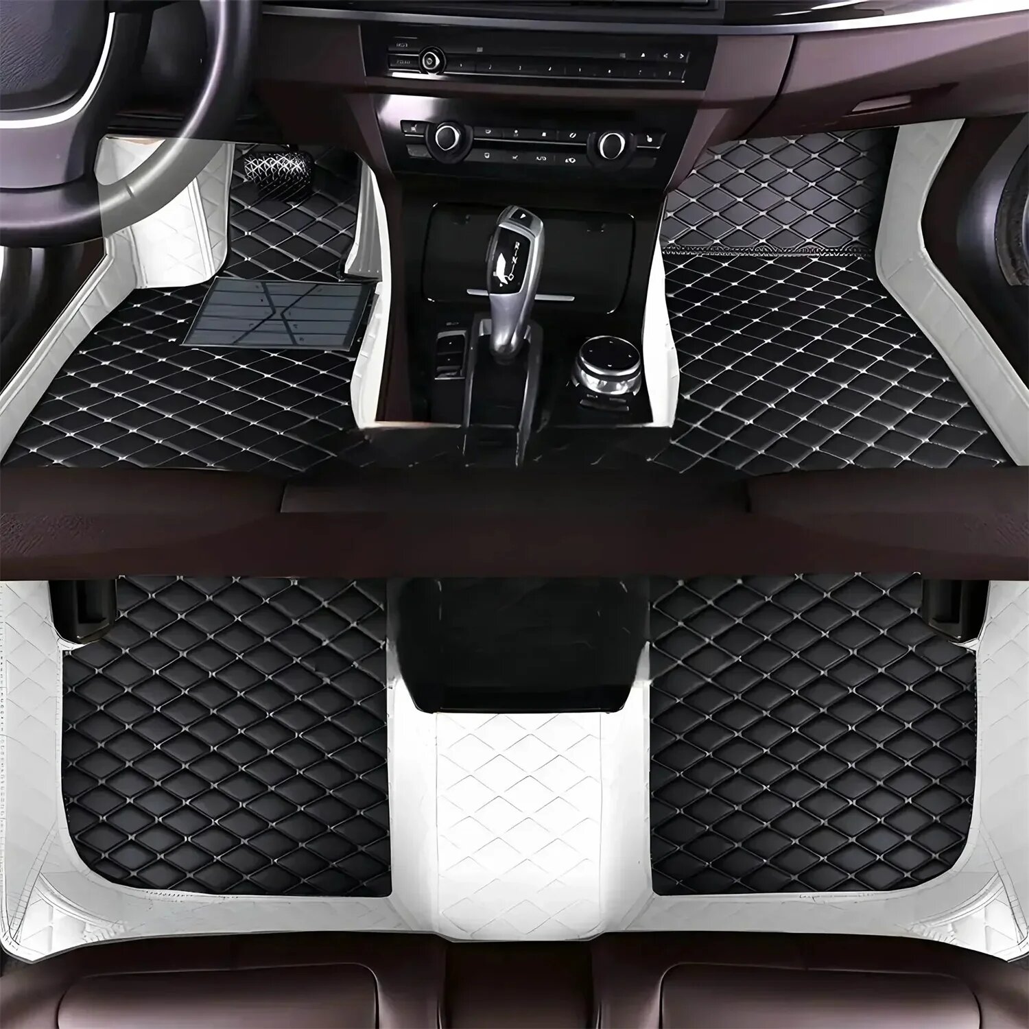 Автоковрики Black and White для FAW Bestune T90 2023-2026