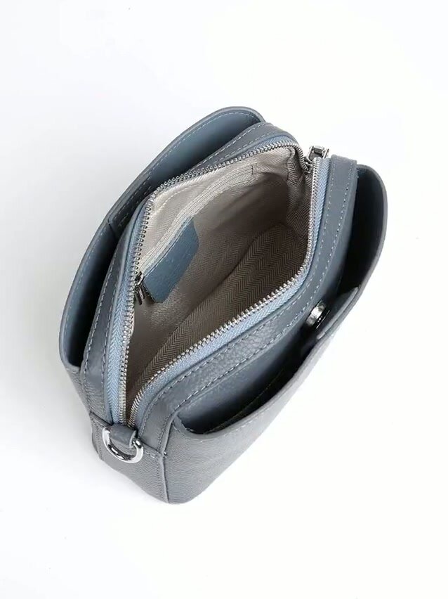 Сумка кросс-боди TERVOLINA, фактура зернистая, синий — фото 1