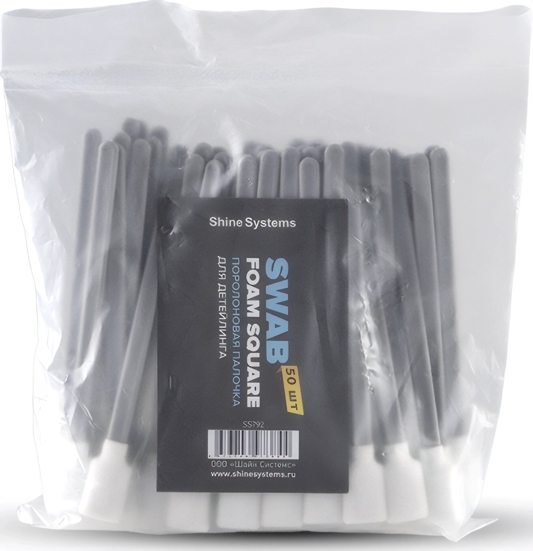 Микрофибровая палочка для детейлинга (50шт) Shine S Swab Microfiber Square 50шт