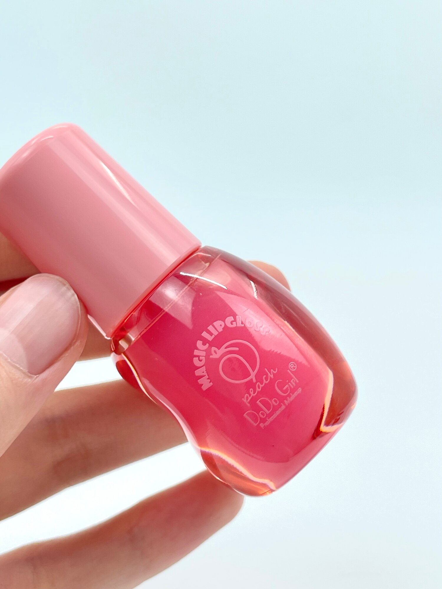 Magic Lip Gloss Dodo Girl Professional Makeup Tint 03 — блеск-тинт для губ с розовым оттенком и ароматом персика