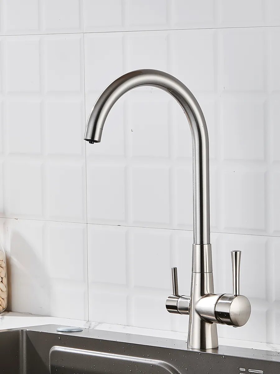 Высокий смеситель для кухни с фильтром для воды Shevanik S428L