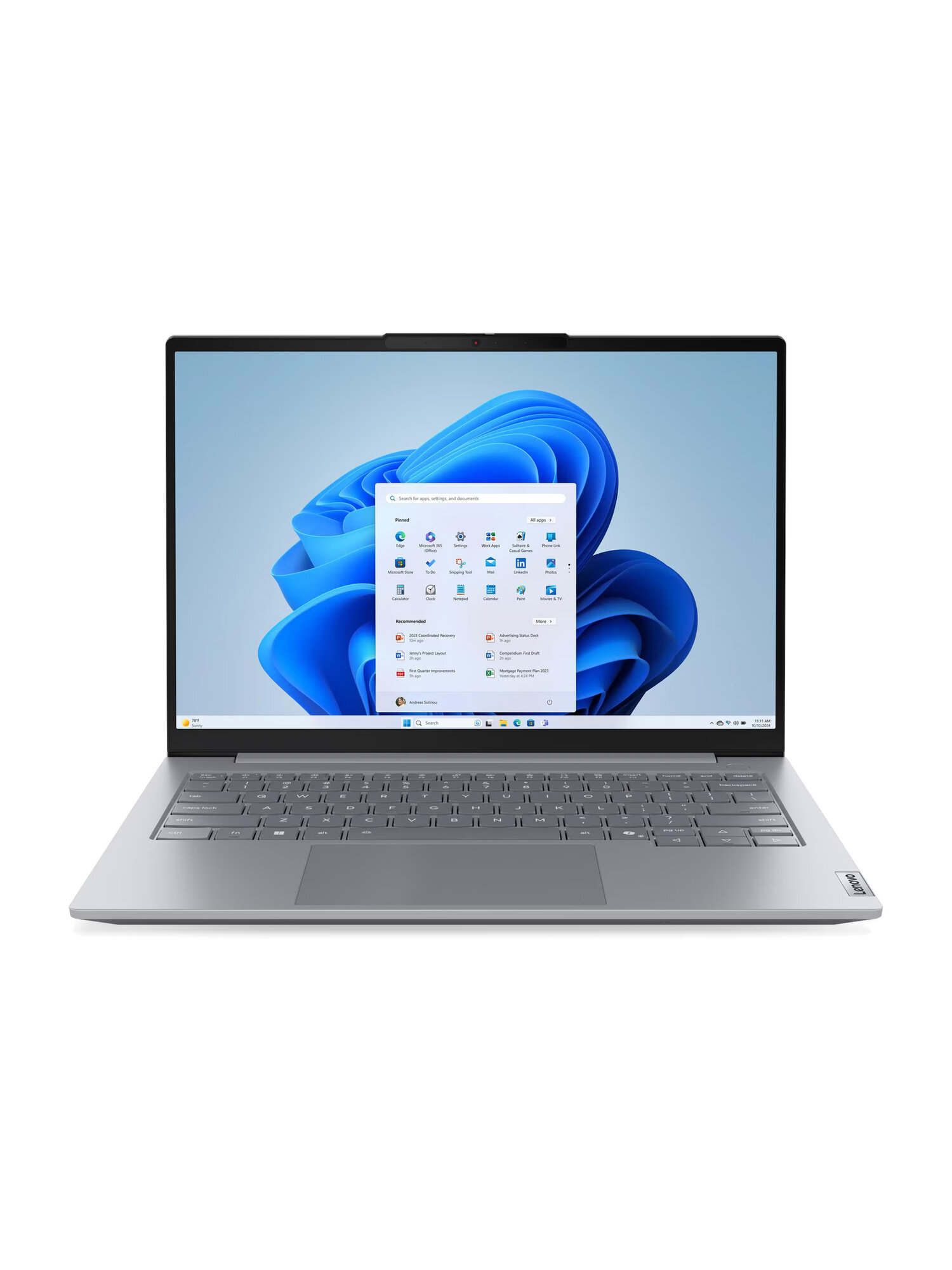 Ноутбук Lenovo Thinkbook 14 G8 21SJ0010GQ серый Intel Core Ultra 7 255H, 16GB DDR5, 512 SSD, без ОС