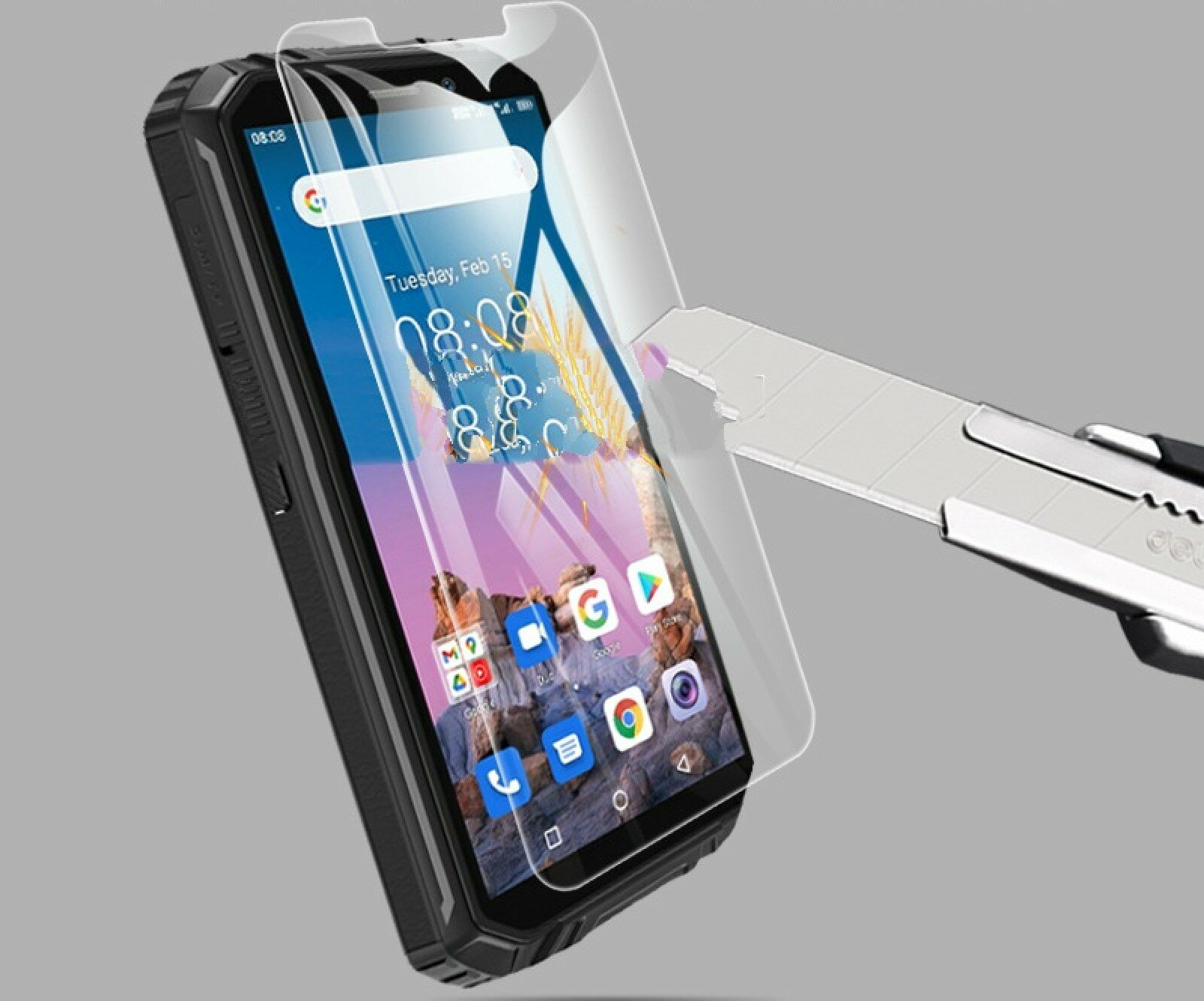 Защитное закалённое стекло MyPads Forti Glass для Oukitel WP18 и WP18 Pro с олеофобным покрытием