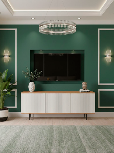 Изображение товара Тумба под телевизор на ножках "Бирмингем" V3, тумба ТВ напольная 163.4х40.7х60.6