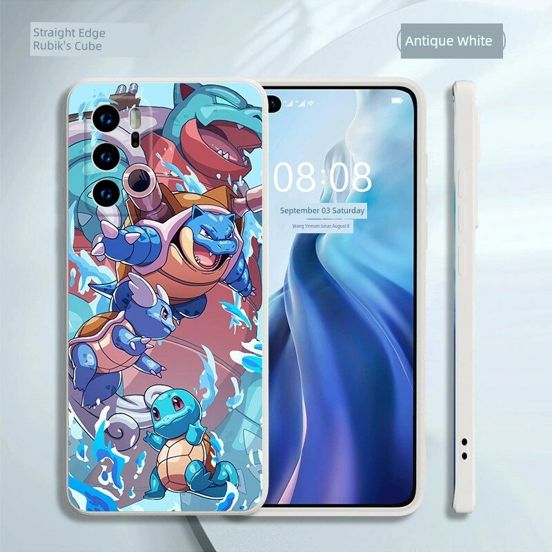 Жидкокремниевый чехол для Honor 200 в античном белом цвете с дизайном Бластойма, узкий и прочный защитный чехол для