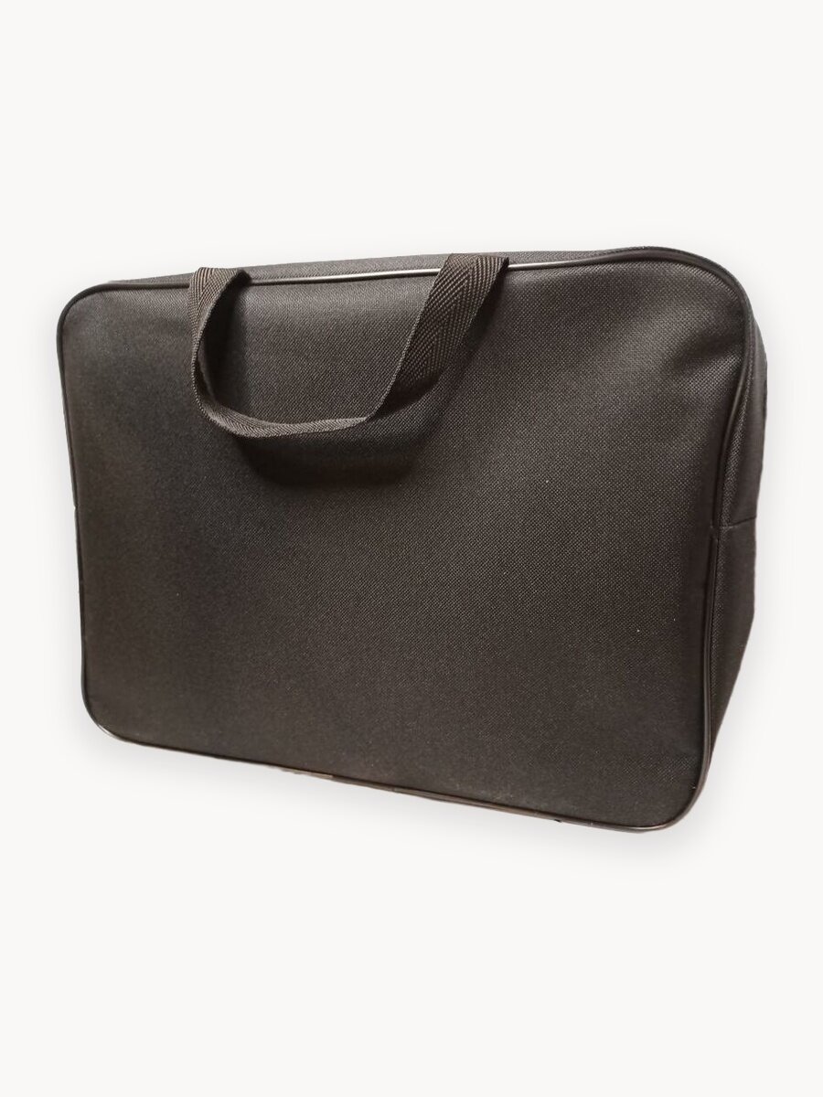 Папка-сумка А4 на молнии, толщина 80мм, 1 отделение, тканевая, черная (Aladdin)