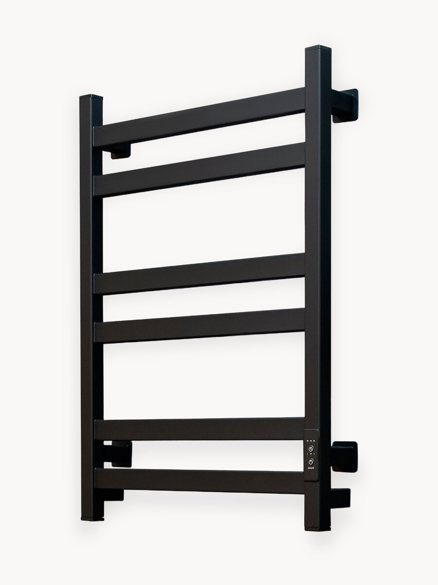 Полотенцесушитель электрический WORK Атлант 60х40 черный матовый, диммер справа
