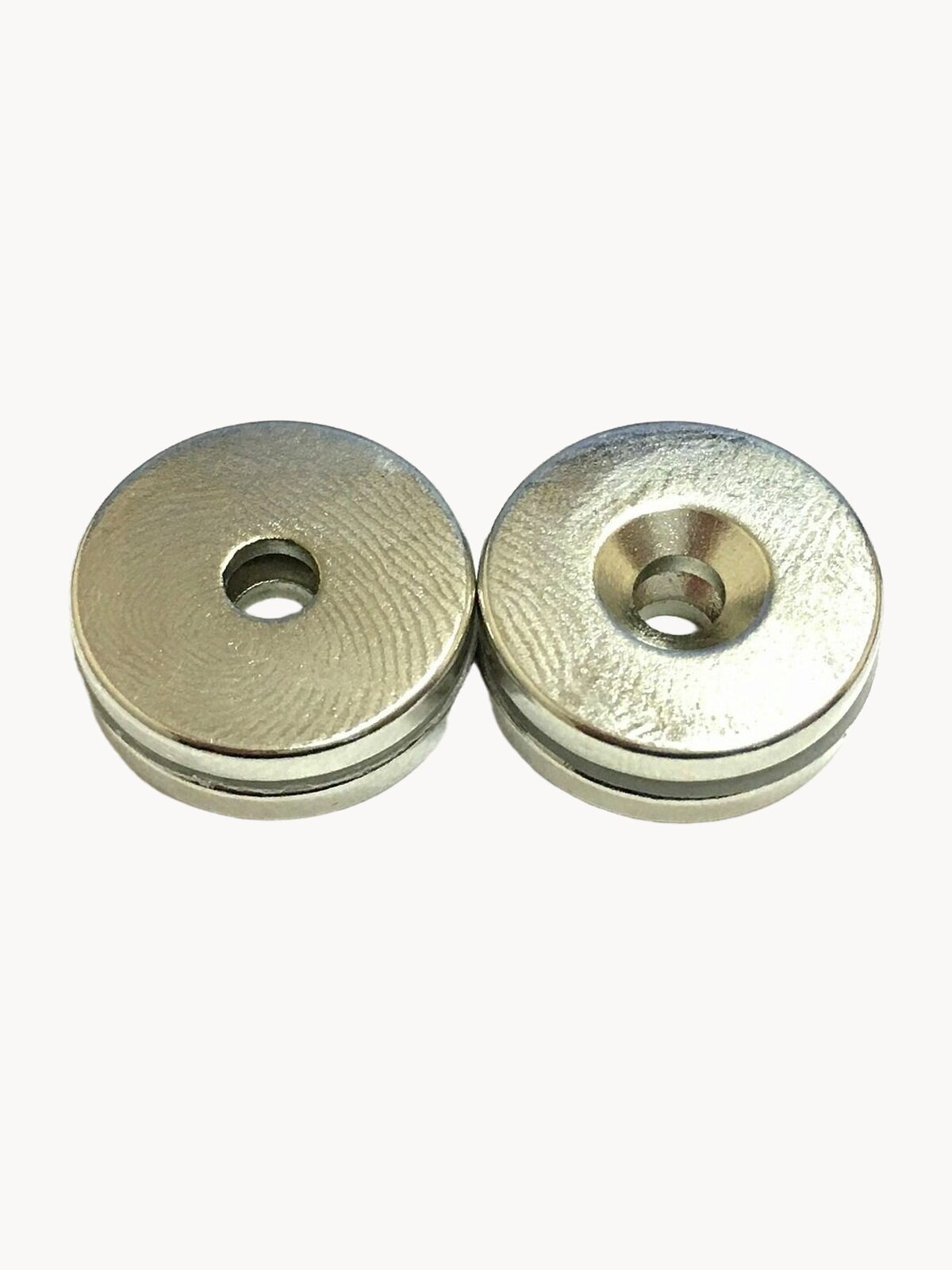 Неодимовый магнит 20х3 мм с зенковкой 4,5х7 мм - 6 шт, мощный