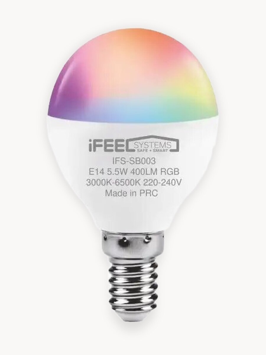 Умная светодиодная лампочка Tuya Smart Life iFEEL Globe Шар E14 RGB с Wi-Fi и Алисой