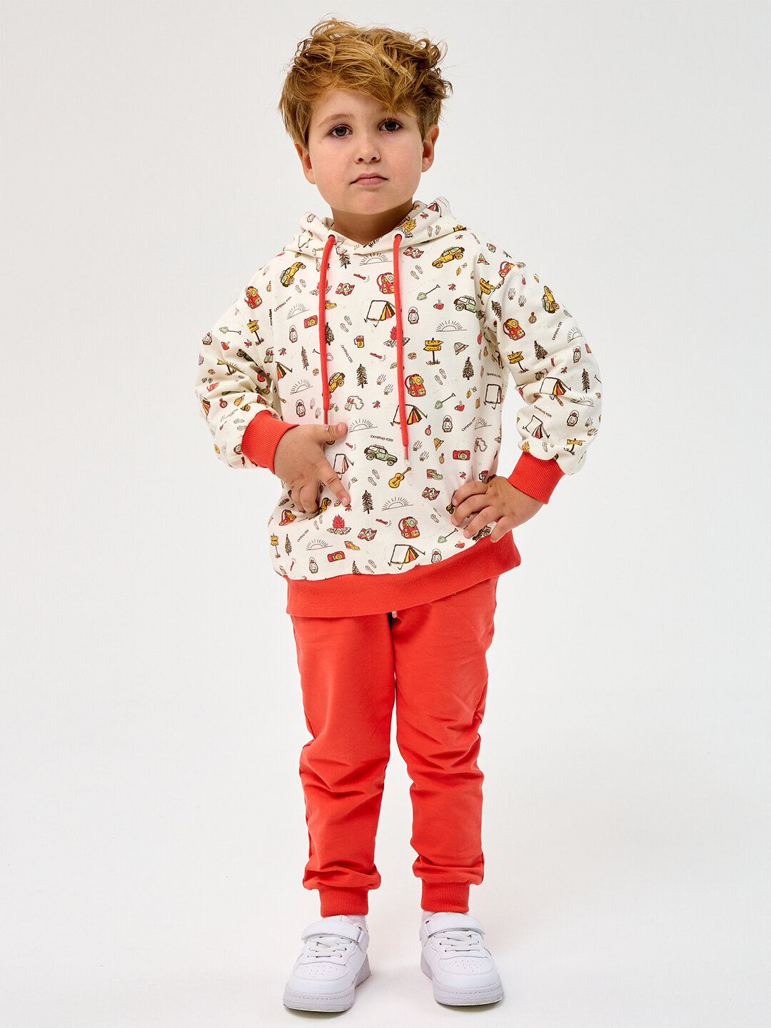 Толстовка neo, размер 116, коралловый — фото 1