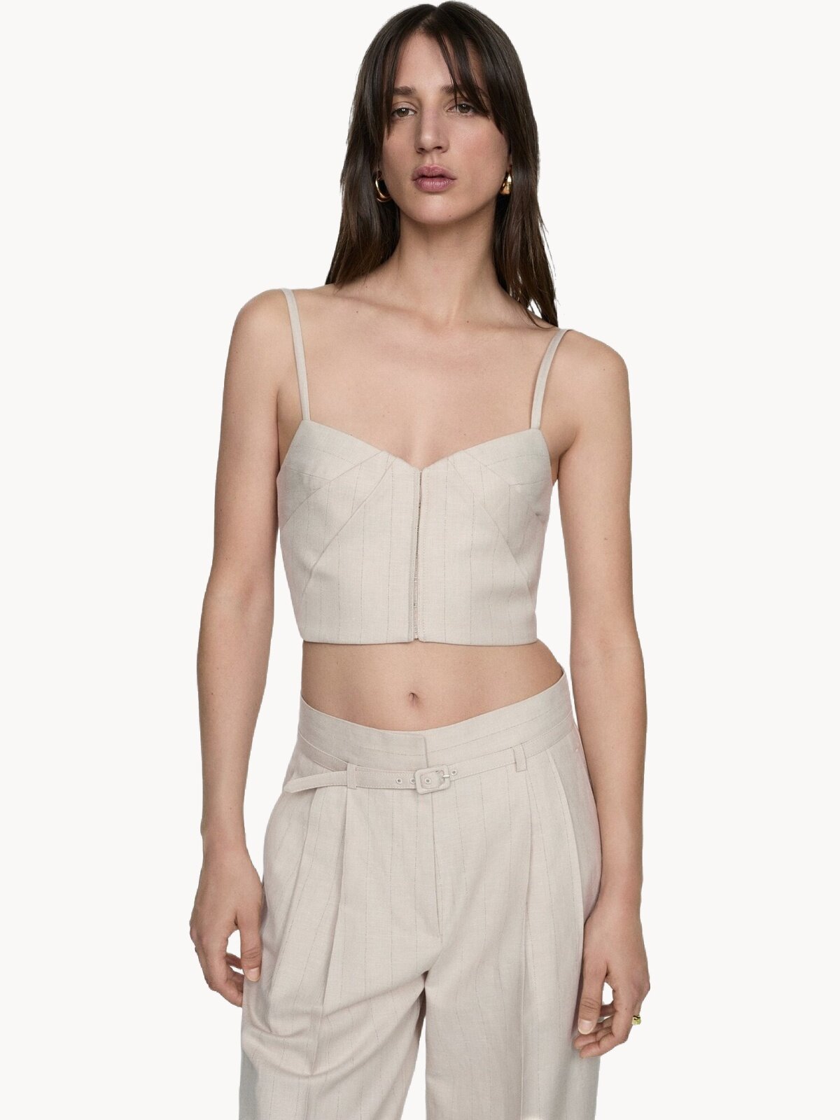 Топ MANGO, размер S INT, экрю