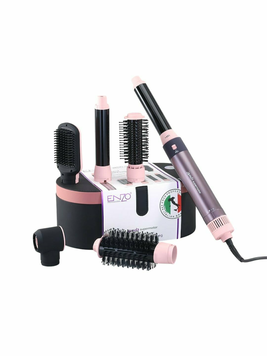 Фен для волос ENZO 6 в 1, воздушная укладка и автоматическая плойка