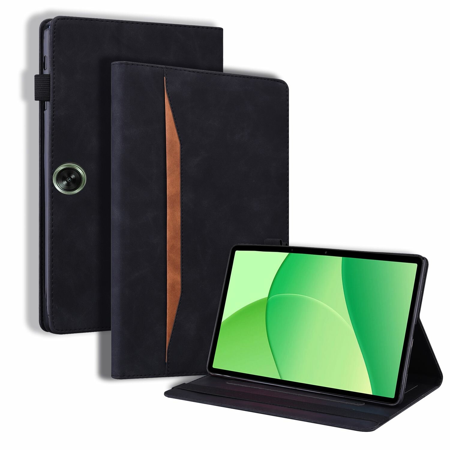 Чехол для планшета OnePlus Pad Lite 11 и Oppo Pad SE 11, искусственная кожа, черный матовый, с подставкой