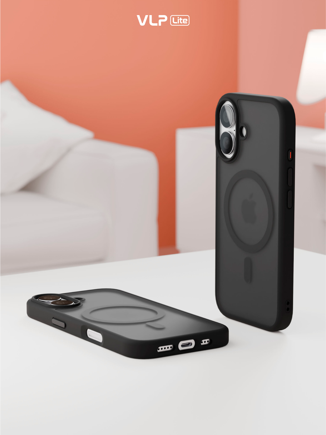 Чехол защитный VLP LITE Bloom Case с MagSafe для iPhone 17, черный — фото 1